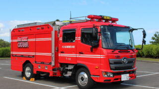 大川広域消防白鳥分署の水槽付消防ポンプ自動車を更新整備